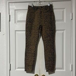 Good American Brown Leopard Skinny Pants